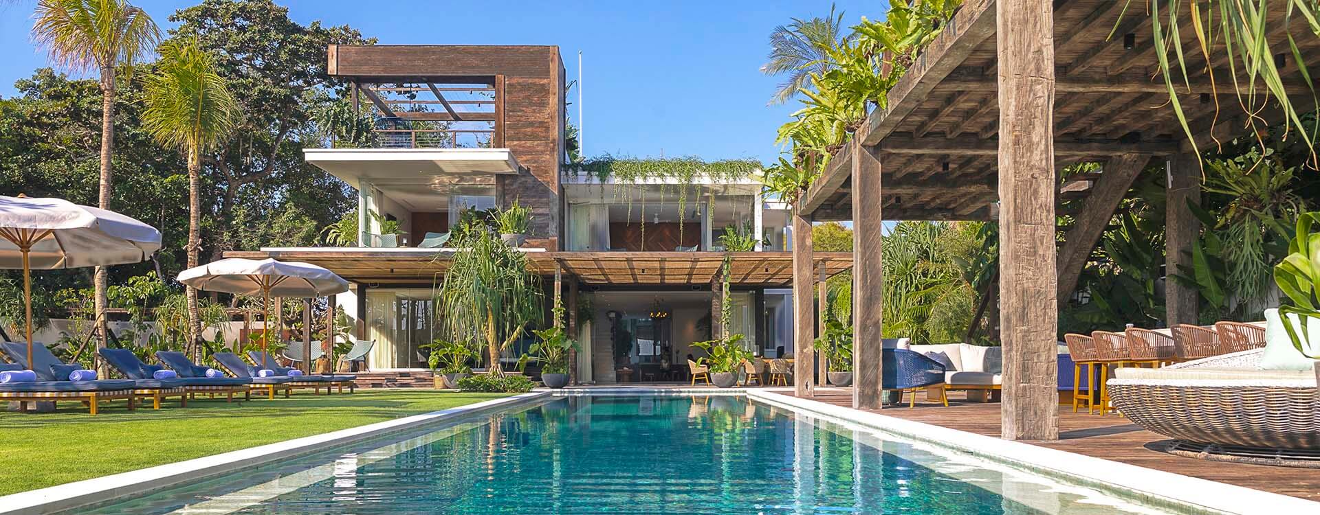 Noku Beach House Six Bedroom Beachfront Seminyak Villa Noku Beach House Pool Deck